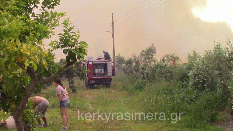 Υπό μερικό έλεγχο η πυρκαγιά στον Ασπροκαβο στη Νότια Κέρκυρα