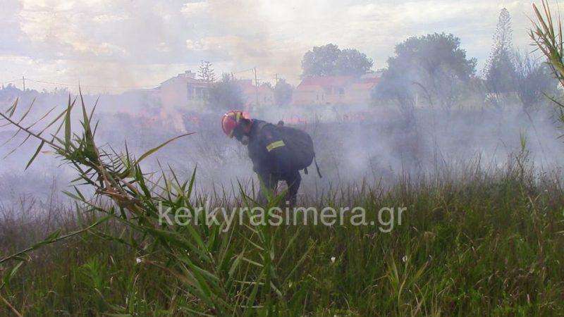 Υπό μερικό έλεγχο η πυρκαγιά στον Ασπροκαβο στη Νότια Κέρκυρα